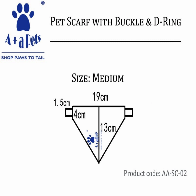 A a Pets' 2in1 Cotton Scarf Collar for Cats & Small Dogs - Floral Collection
