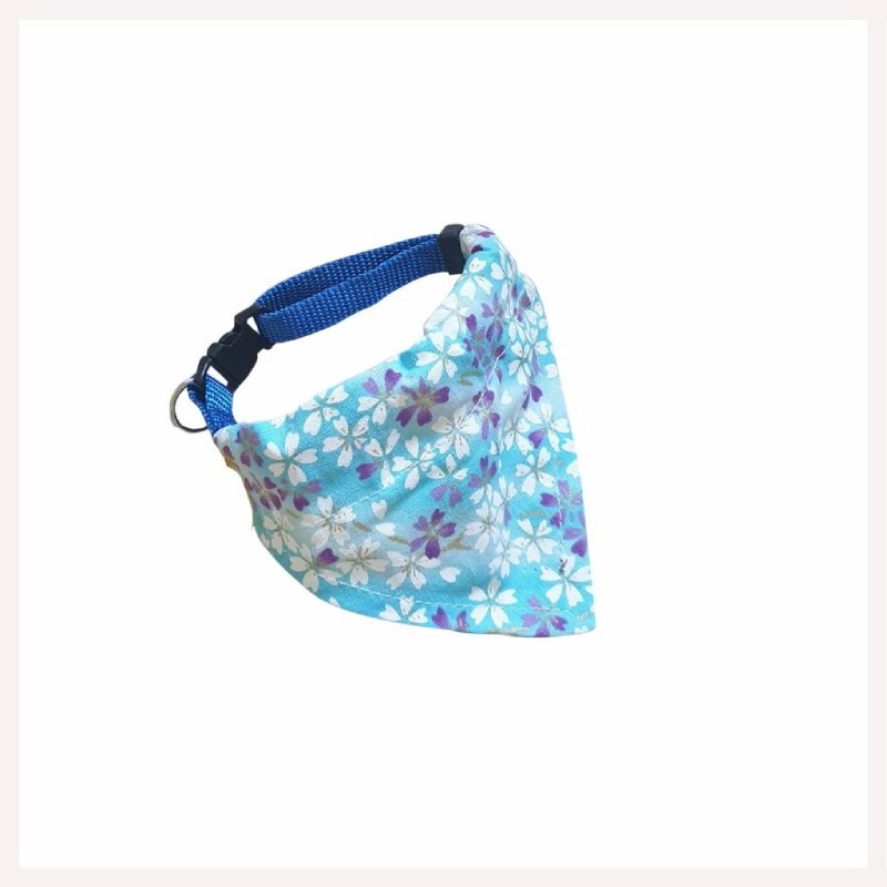 A a Pets' 2in1 Cotton Scarf Collar for Cats & Small Dogs - Floral Collection