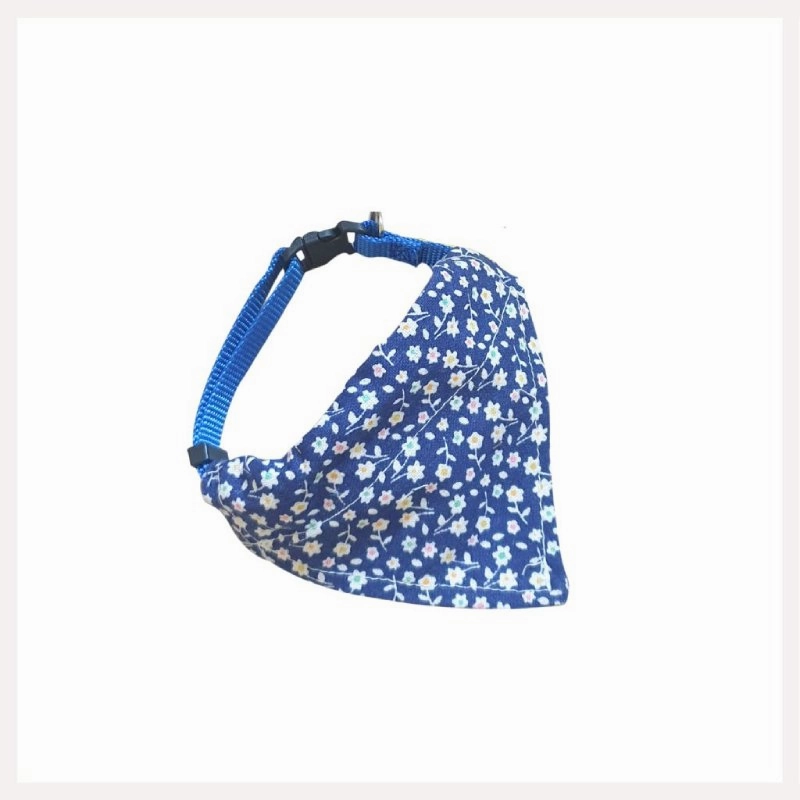 A a Pets' 2in1 Cotton Scarf Collar for Cats & Small Dogs - Flower Collection