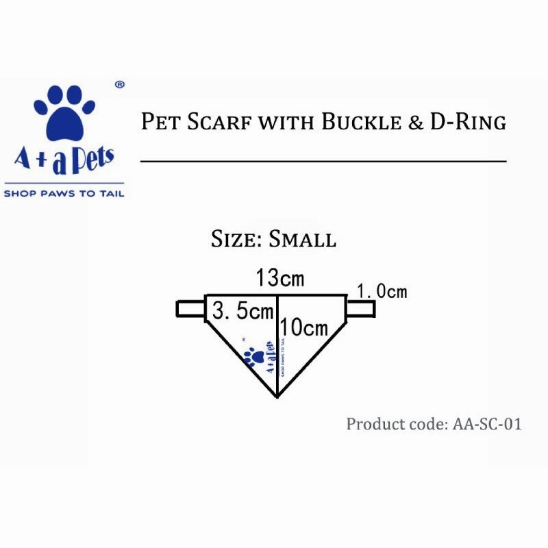 A a Pets' 2in1 Cotton Scarf Collar for Cats & Small Dogs - Gingham Collection