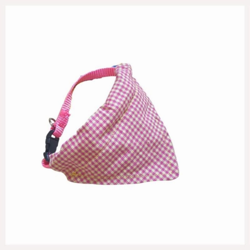 A a Pets' 2in1 Cotton Scarf Collar for Cats & Small Dogs - Gingham Collection