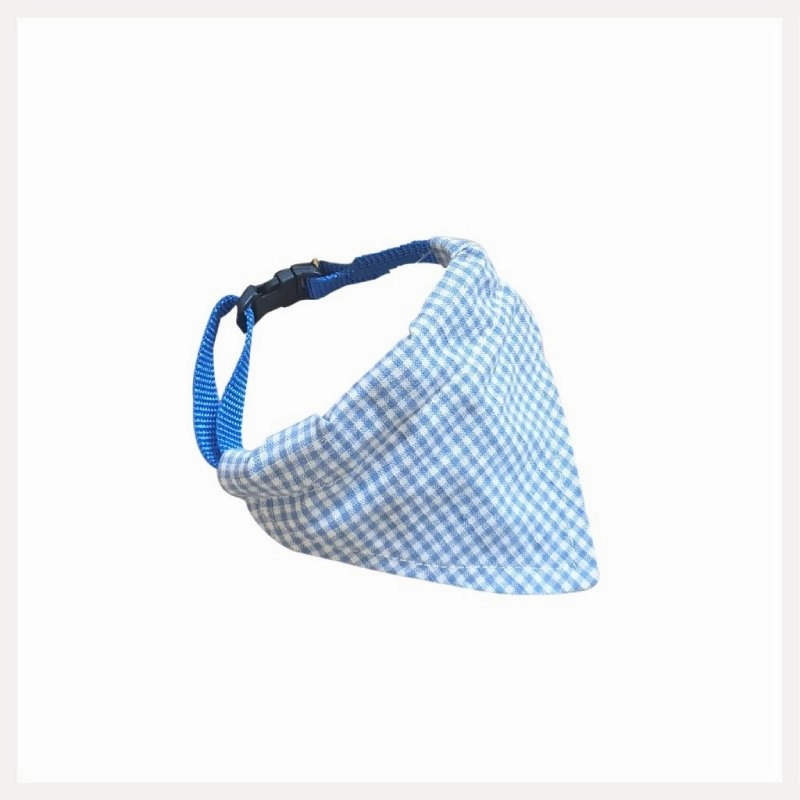 A a Pets' 2in1 Cotton Scarf Collar for Cats & Small Dogs - Gingham Collection