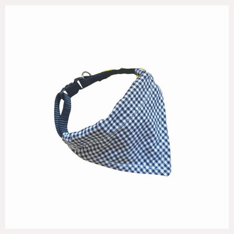 A a Pets' 2in1 Cotton Scarf Collar for Cats & Small Dogs - Gingham Collection