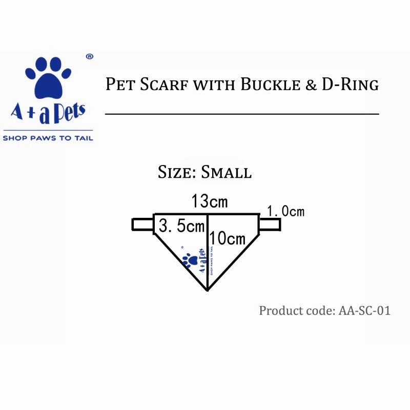 A a Pets' 2in1 Cotton Scarf Collar for Cats & Small Dogs - Stars Collection