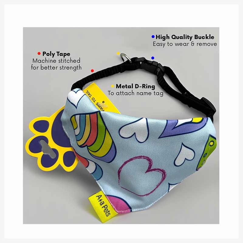 A a Pets' 2in1 Scarf Collar Bandana for Dogs & Cats - Bones Collection