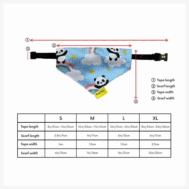 A a Pets' 2in1 Scarf Collar Bandana for Dogs & Cats - Teddy Collection
