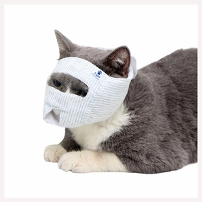 A a Pets' Cat Anti-Bite Soft Muzzle Mask (Eyes Open)