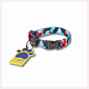 A a Pets' Collar for Dogs & Cats Geometric Design