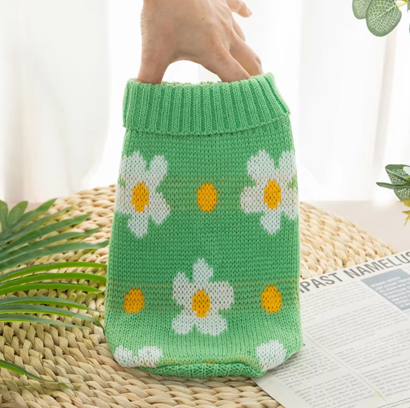 A a Pets' Cozy Knitted Flannel Sweater for Dogs and Cats