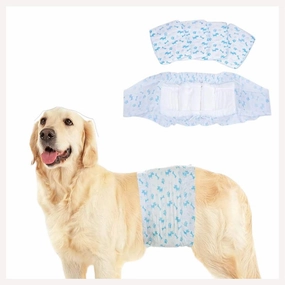 A a Pets' Disposable Leak Proof Diapers For Male Dogs - Pack of 12