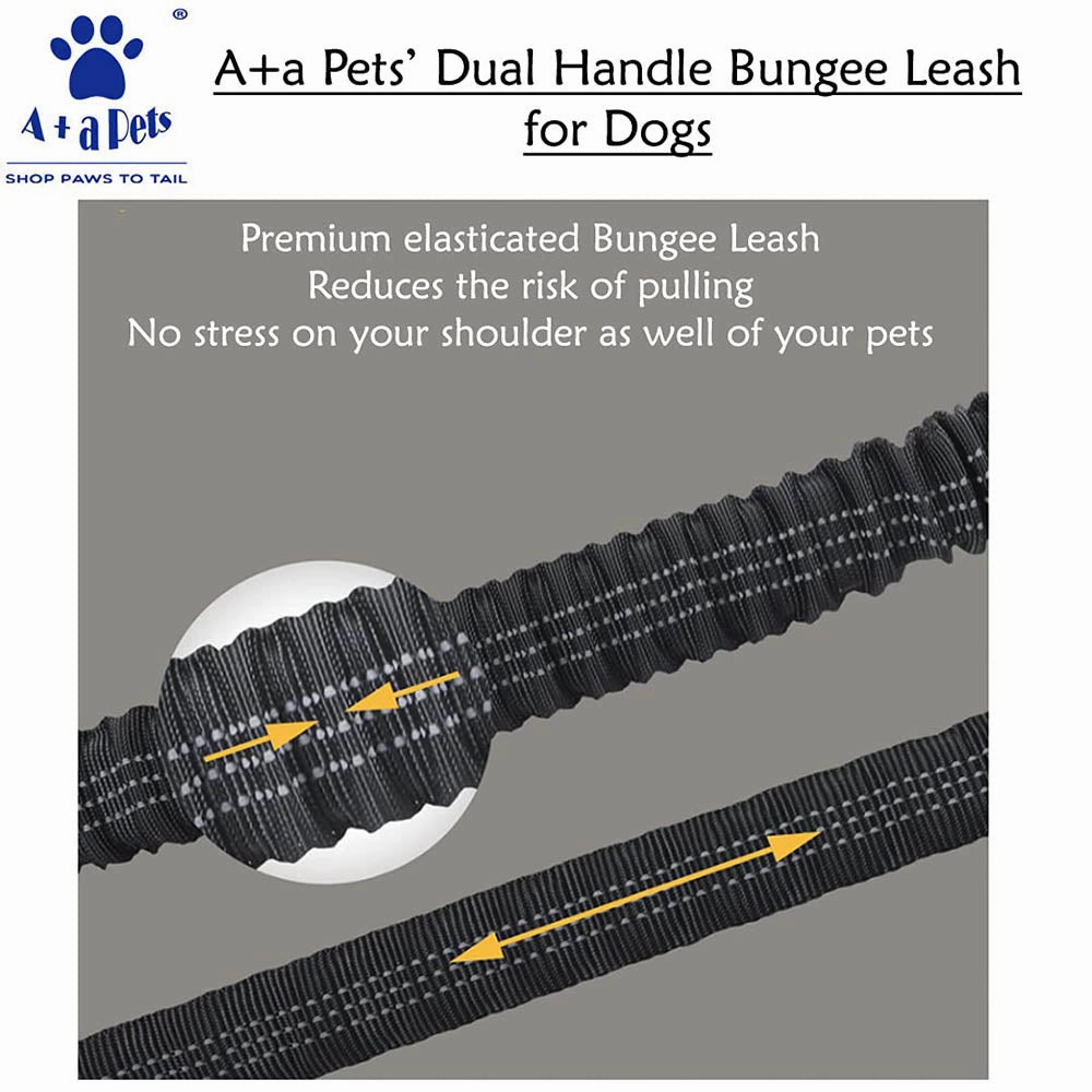 A a Pets' Dual Handle Bungee Leash