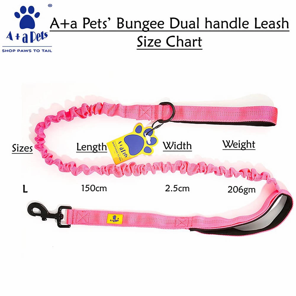 A a Pets' Dual Handle Bungee Leash