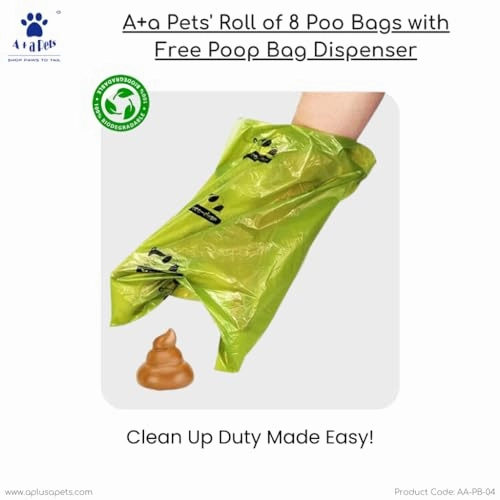 A a Pets' Eco-Friendly Dog Poop Bag Rolls with & without Dispenser
