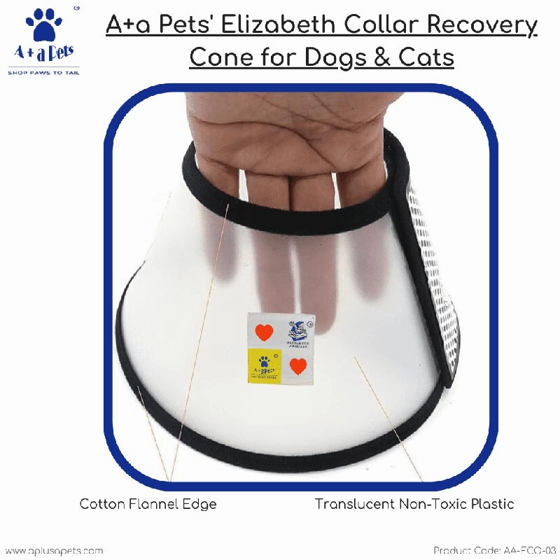 A a Pets' Elizabeth Collar Recovery Cone for Dogs & Cats