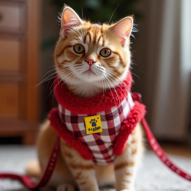 A a Pets' Fur Harness & Leash Set for Cats & Small Dogs