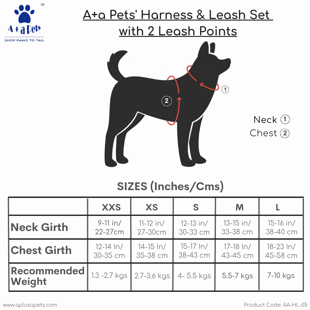 A a Pets' Harness & Leash Set for Cats & Small Dogs