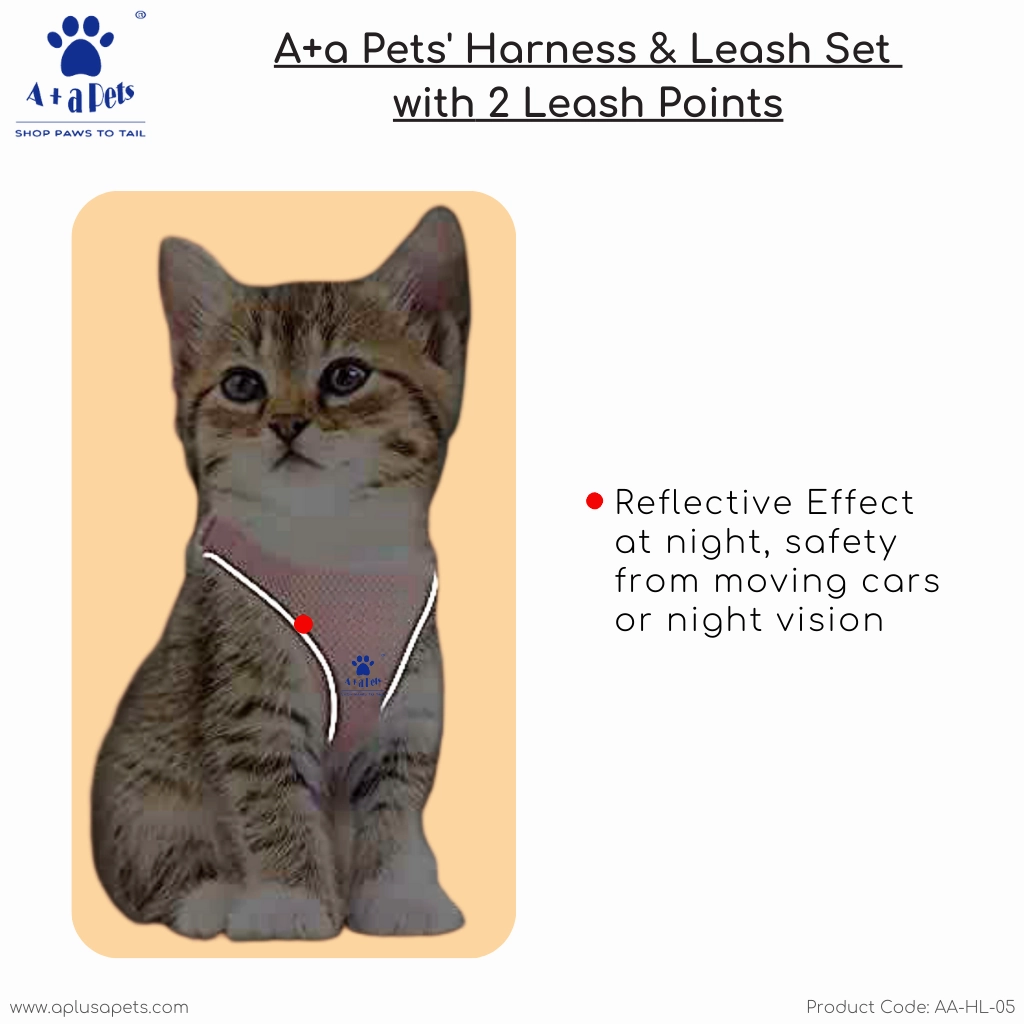 A a Pets' Harness & Leash Set for Cats & Small Dogs