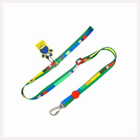 A a Pets' Length Adjustable Leash in Block Design