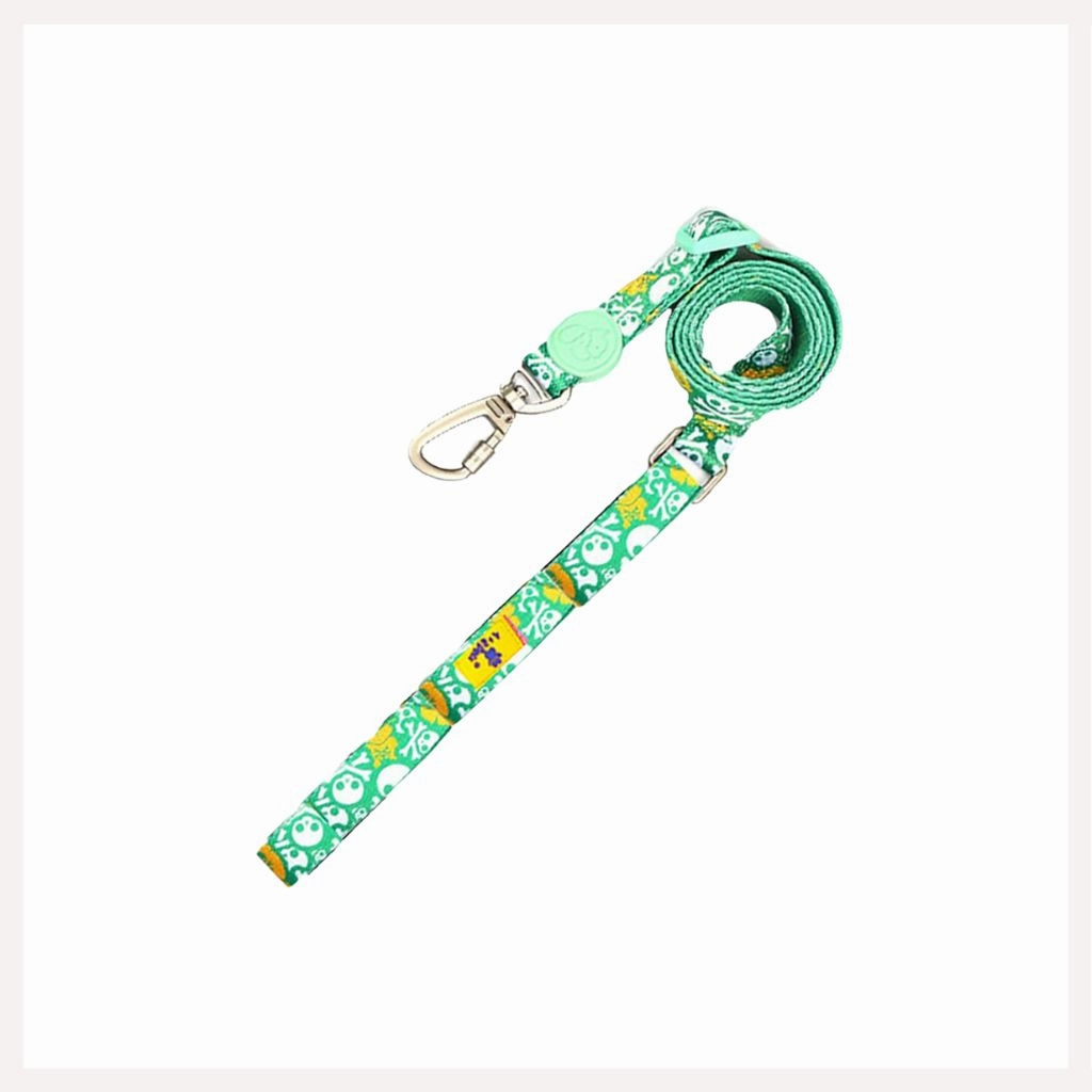 A a Pets' Length Adjustable Leash in Pirate Design