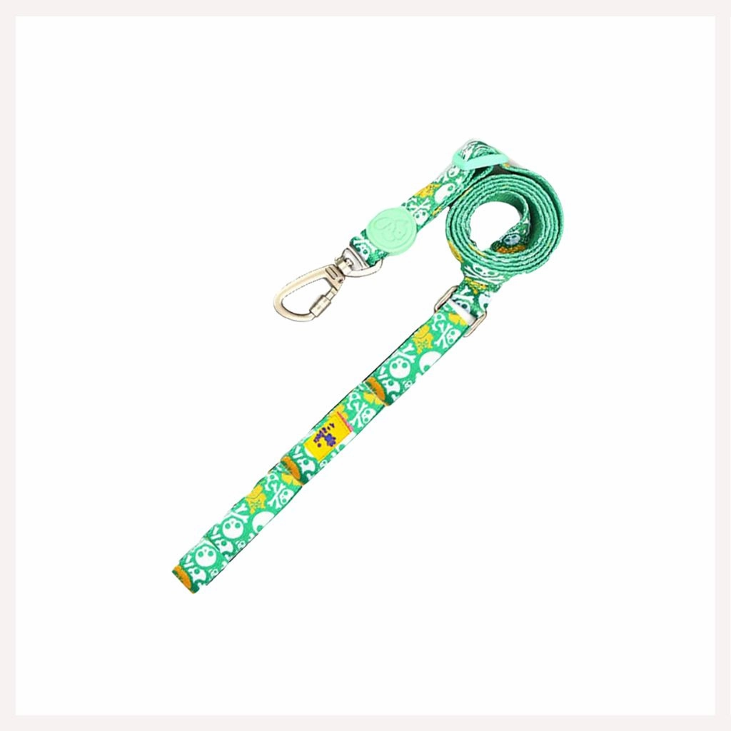 A a Pets' Length Adjustable Leash in Pirate Design