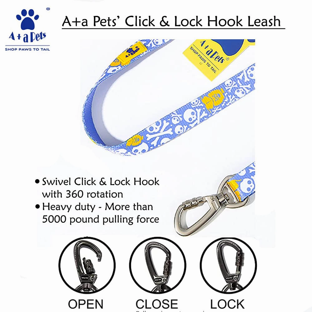 A a Pets' Length Adjustable Leash in Pirate Design