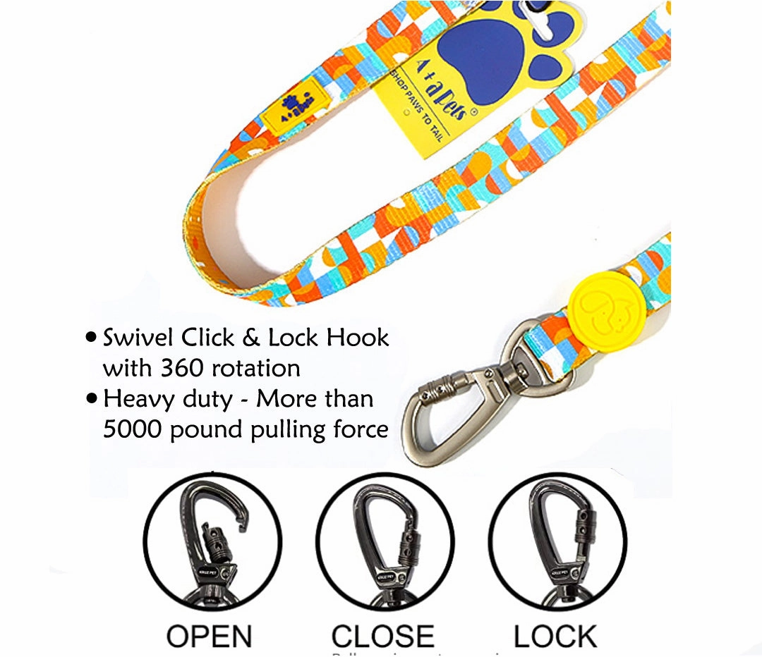 A a Pets' Length Adjustable Leash in Tetris Design