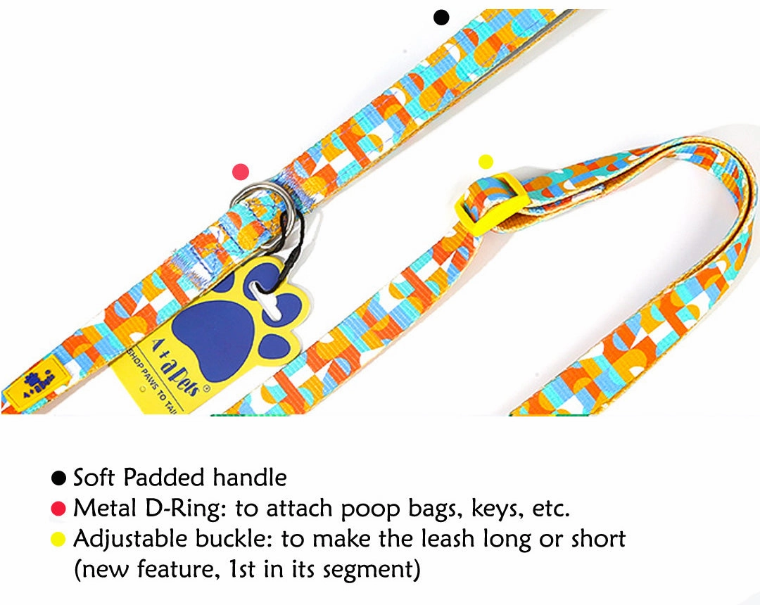 A a Pets' Length Adjustable Leash in Tetris Design
