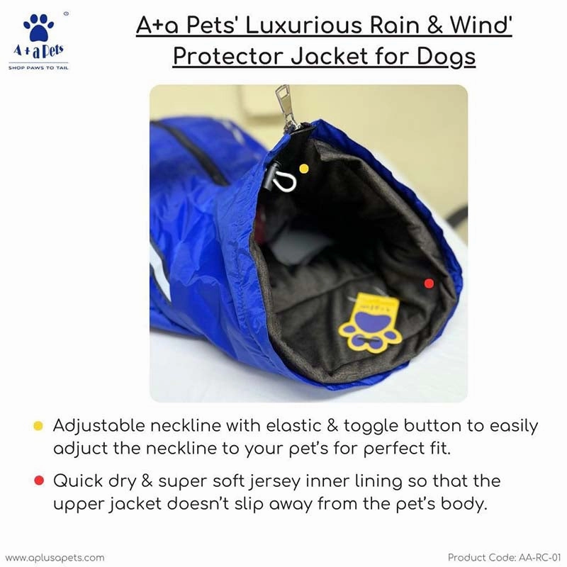 A a Pets' Luxurious 'Rain & Wind' Jacket for Dogs