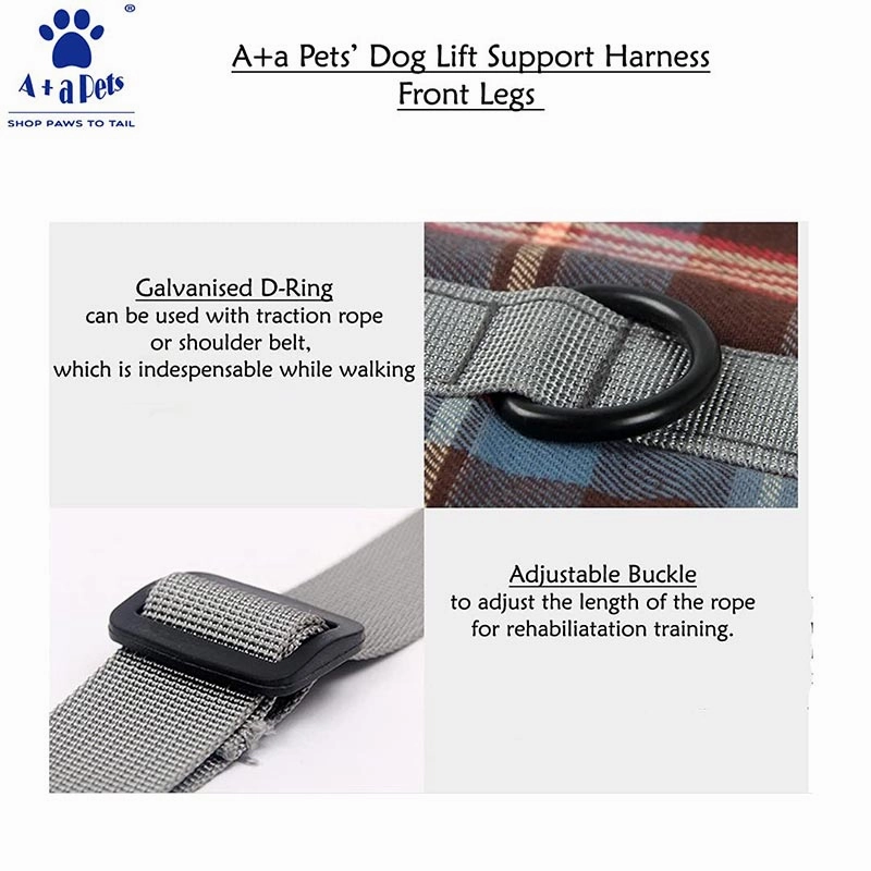 A a Pets' Multi Function Everyday Vest Harness with Front Leg Lift Support