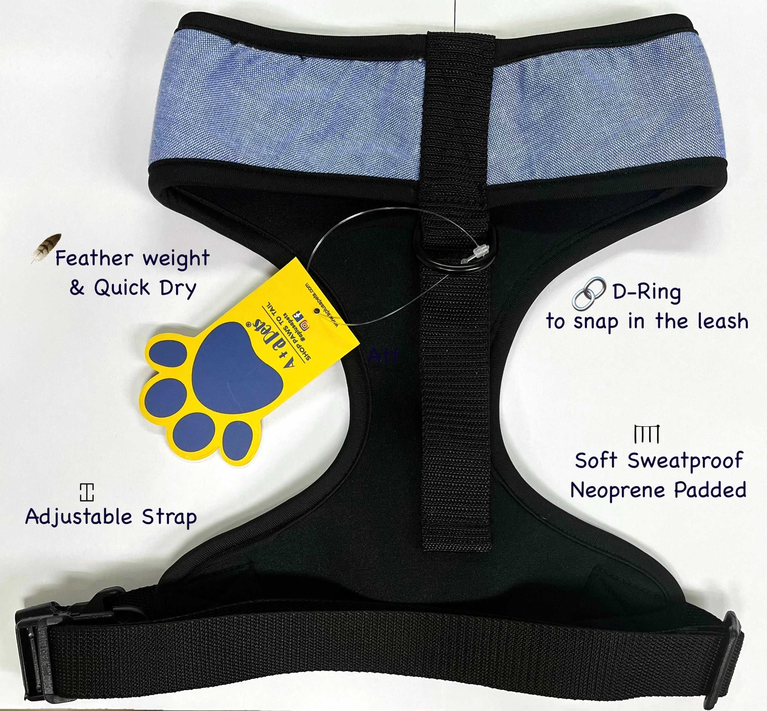 A a Pets' Pataka' Harness and Leash Set for Dogs & Cats