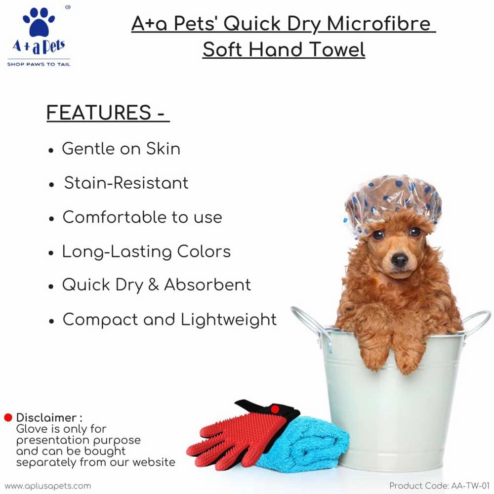 A a Pets' Quick Dry Microfiber Hand Towel