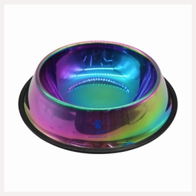 A a Pets' Rainbow Colour Stainless Steel Feeding Bowl (900ml)