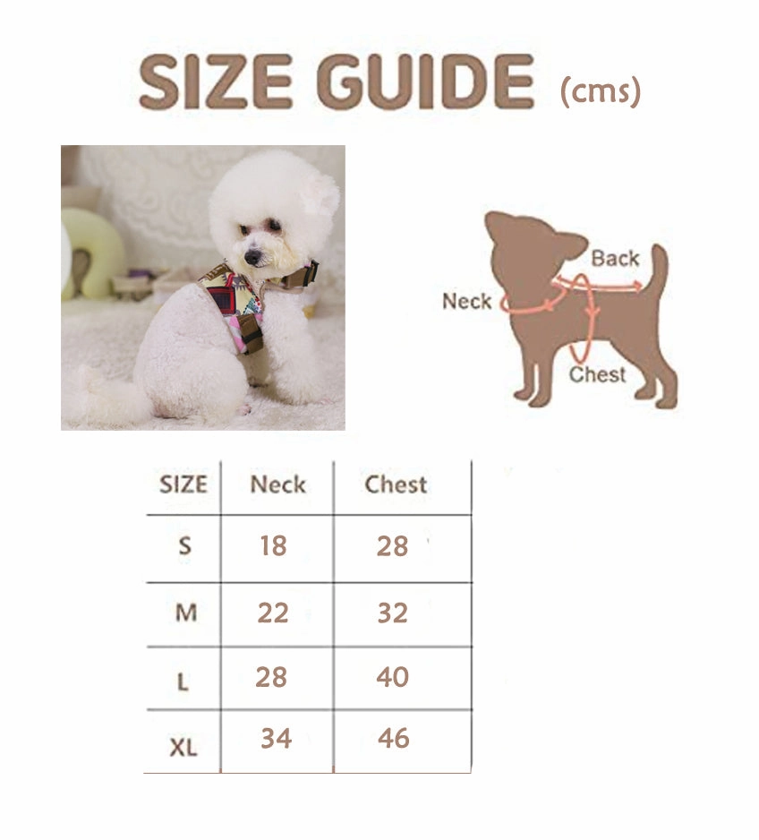 A a Pets' Retro Vest Harness & Leash Set for Cats & Small Dogs
