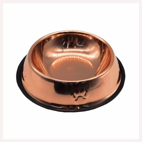 A a Pets' Rose Gold Stainless Steel Feeding Bowl (900ml)