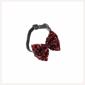 A a Pets' Sequins Bow & Collar for Dogs