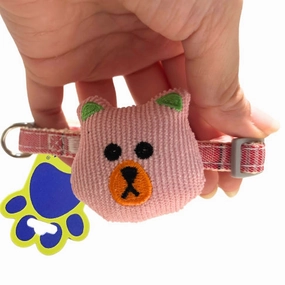 A a Pets' Soft Handmade Collar for Cats - Bear Design