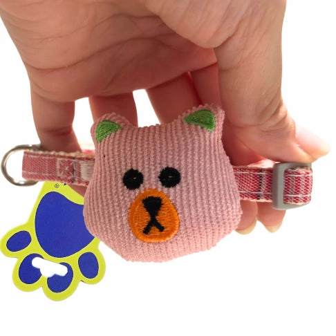 A a Pets' Soft Handmade Collar for Cats - Bear Design