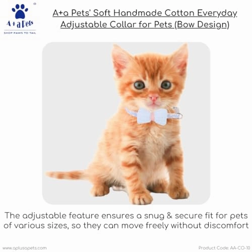 A a Pets' Soft Handmade Collar for Cats - Bow Design