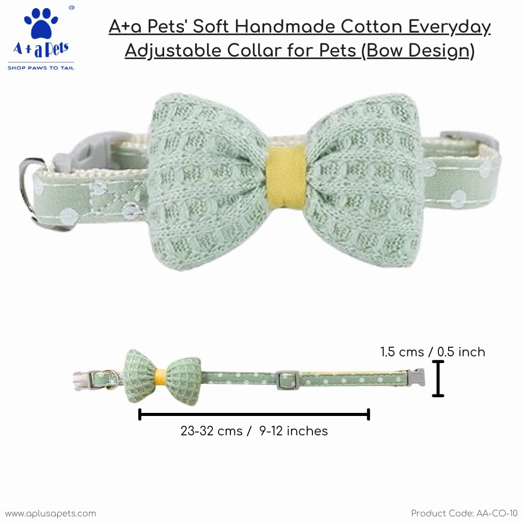 A a Pets' Soft Handmade Collar for Cats - Bow Design