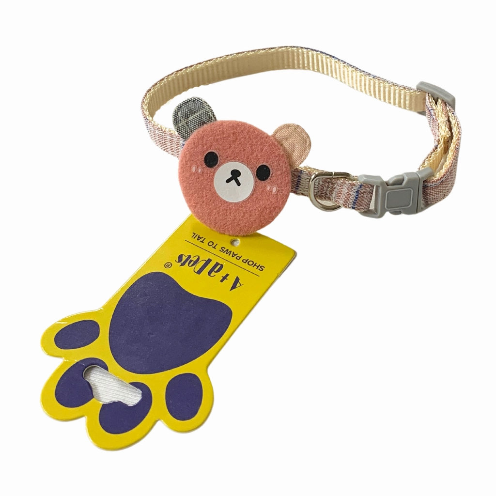 A a Pets' Soft Handmade Collar for Cats - Teddy Design