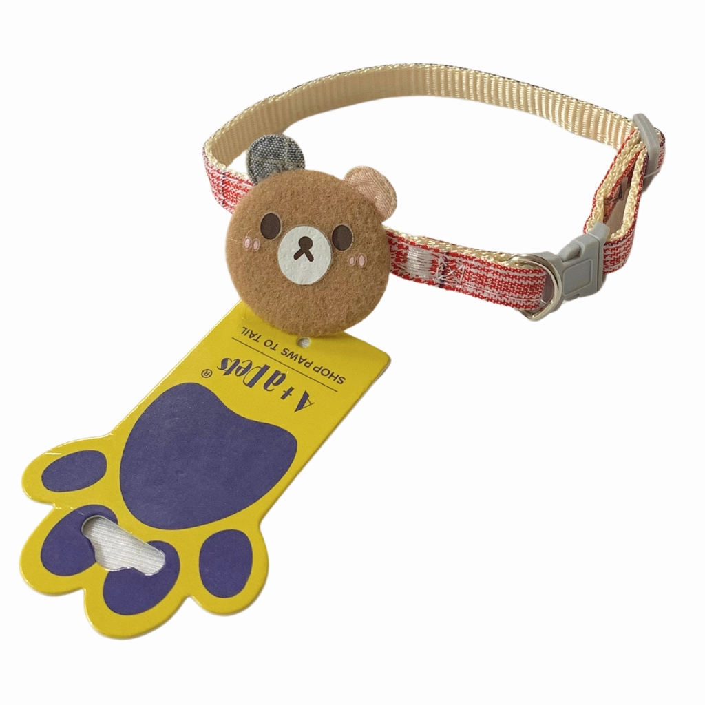 A a Pets' Soft Handmade Collar for Cats - Teddy Design