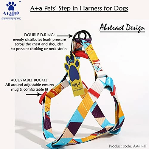 A a Pets' Step-in Harness for Dogs & Cats Abstract Design