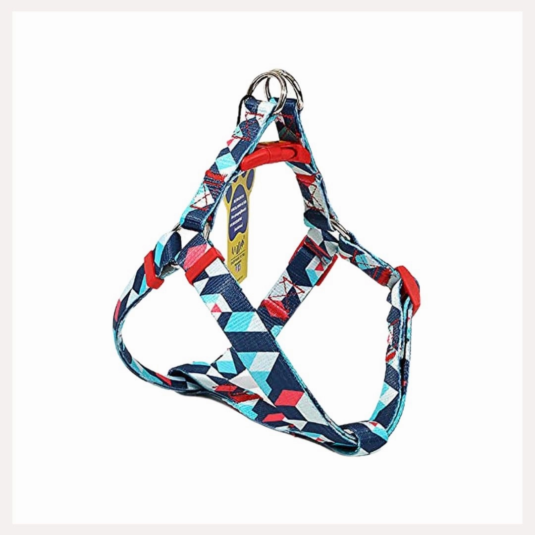 A a Pets' Step-in Harness for Dogs & Cats Geometric Design
