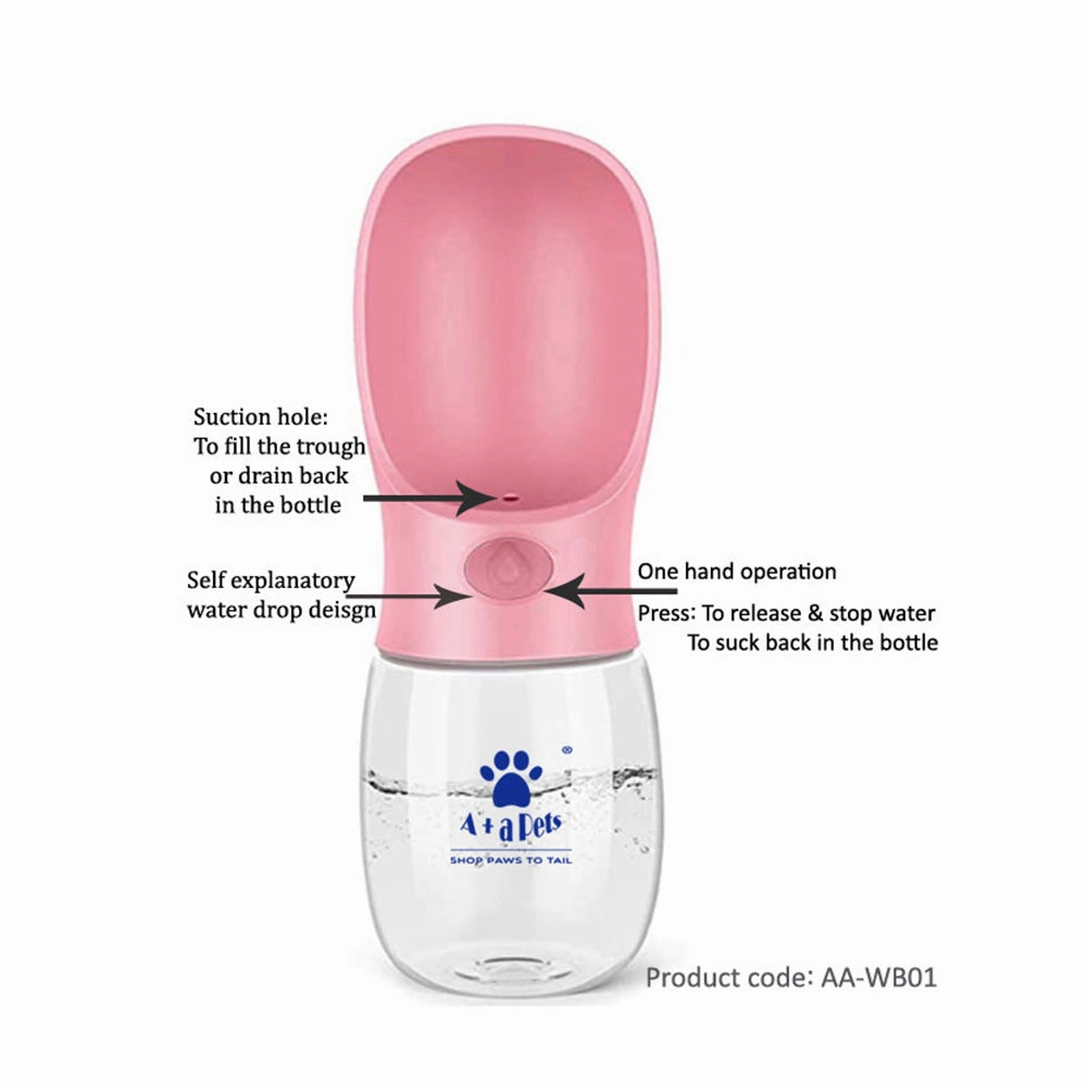 A a Pets' Travel Water Bottle With No Leak Technology(350ml)