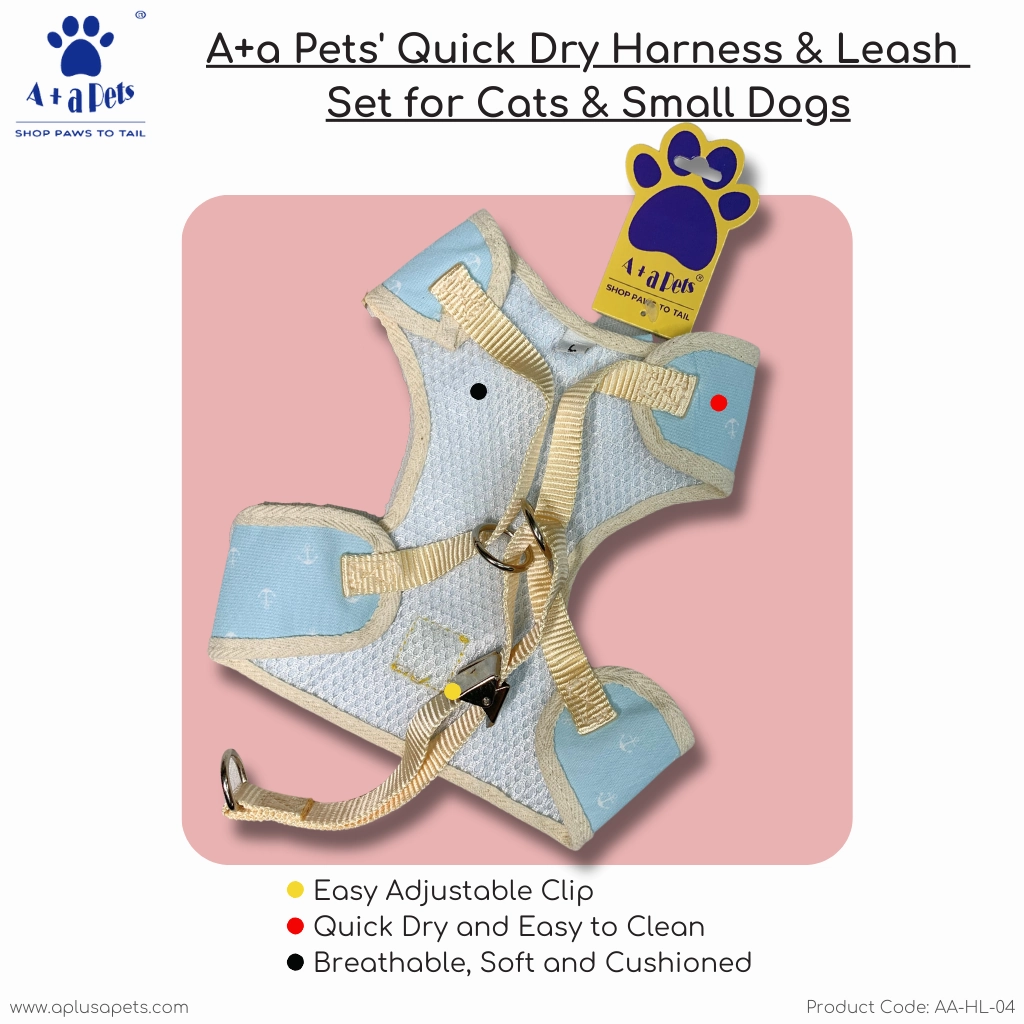 A a Pets' Vest Style Harness & Leash Set for Cats & Small Dogs