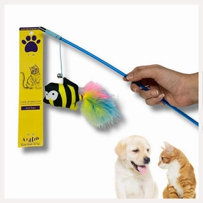 A a Pets' Wand Teaser Toy for Cats | Interactive Retractable Nemo Fish