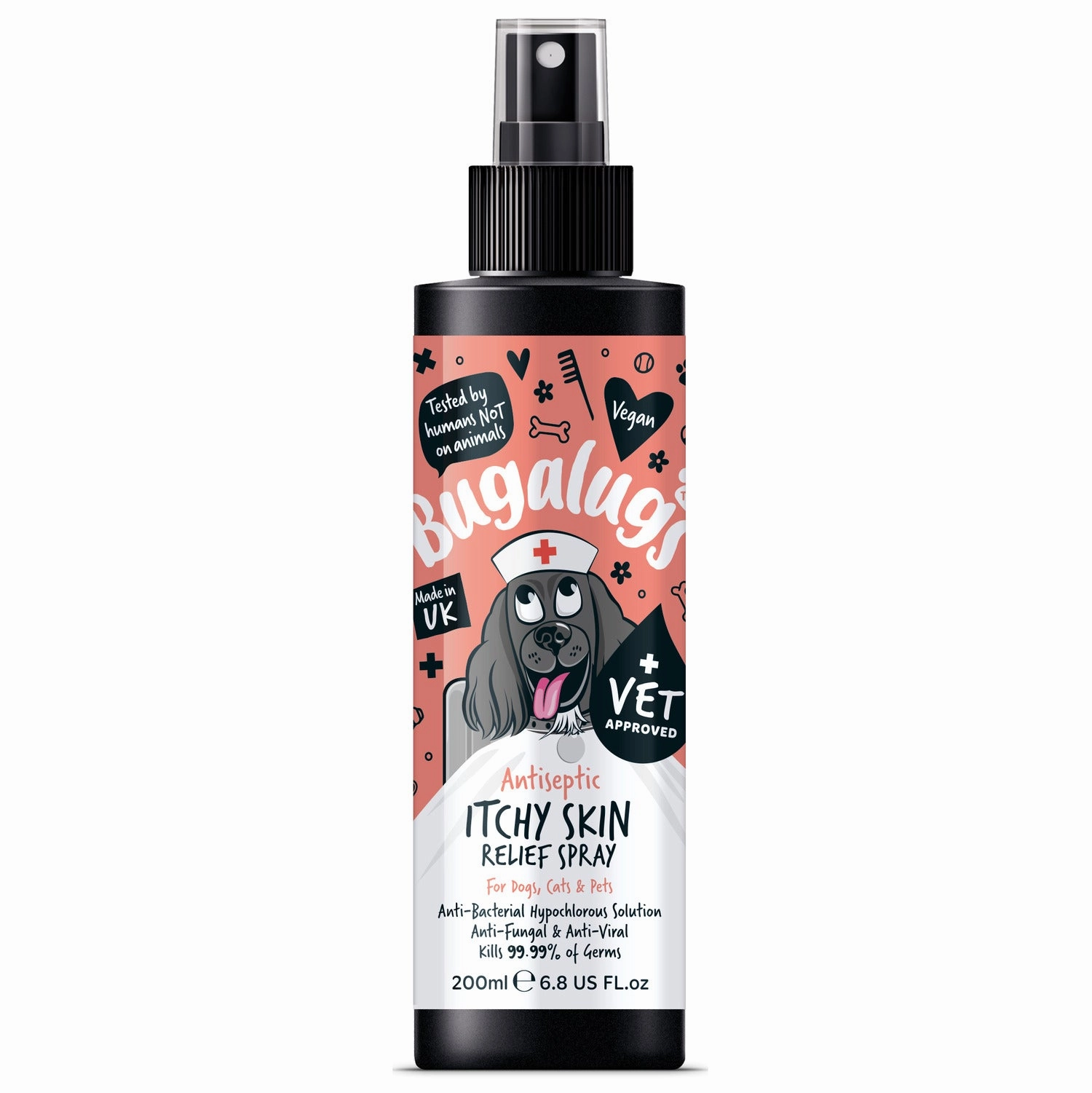 Antiseptic Itchy Skin Relief Spray for Dogs, Cats & Pets