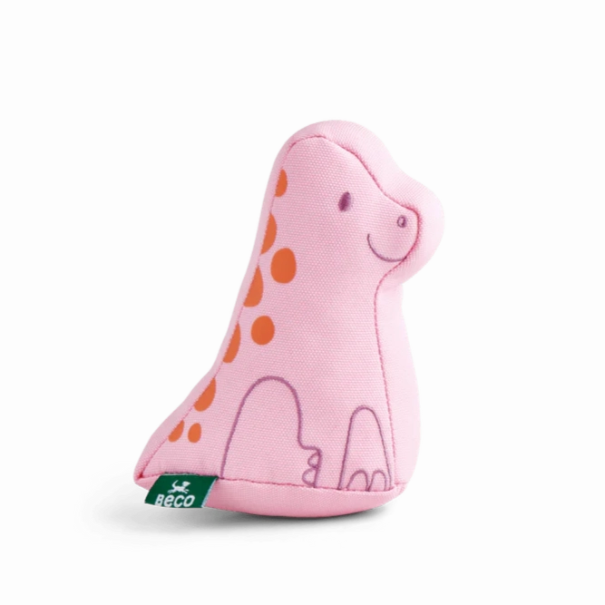Beco Pink Baby Dinosaur Dog Toy