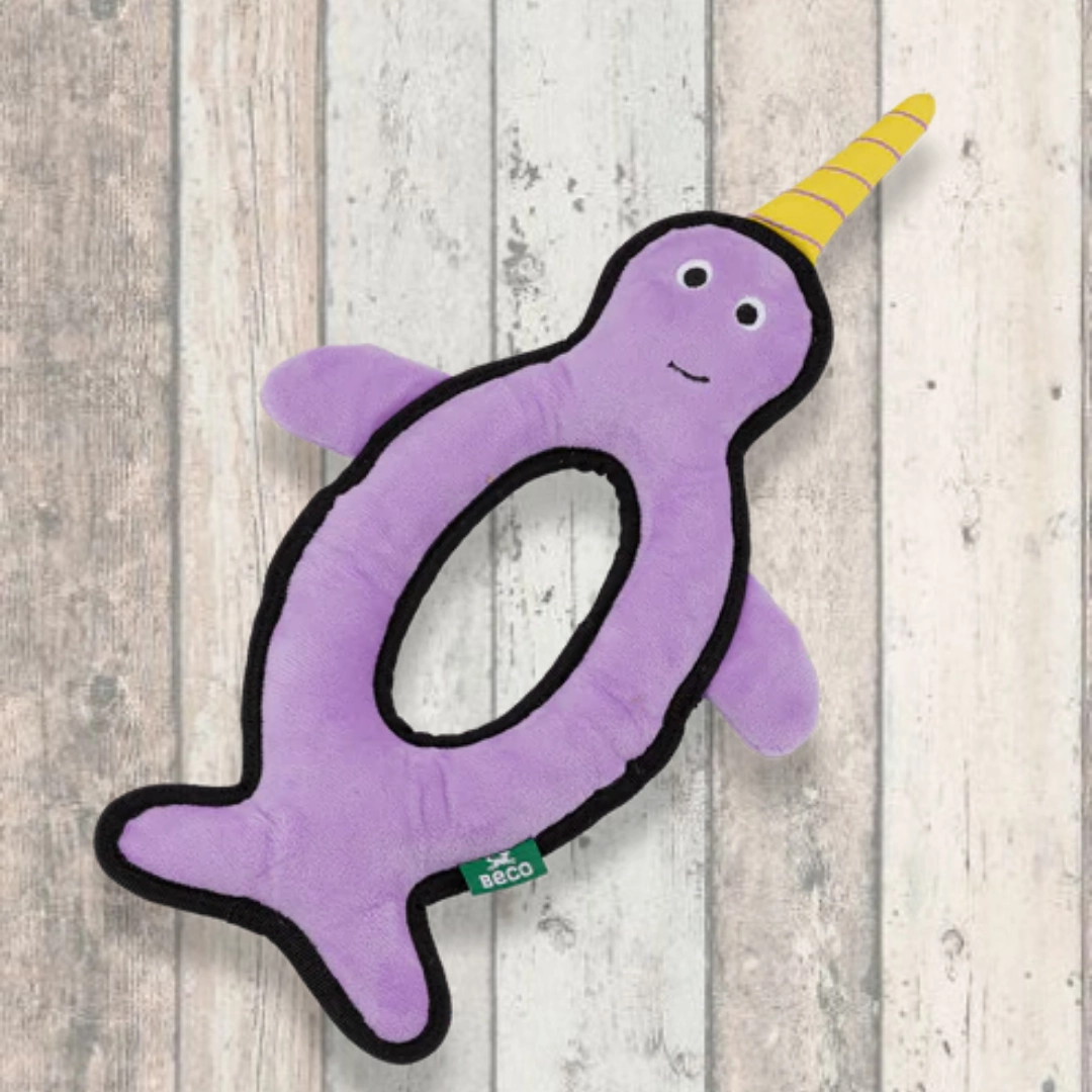 Beco Recycled Tough Toy Nelly Narwhal