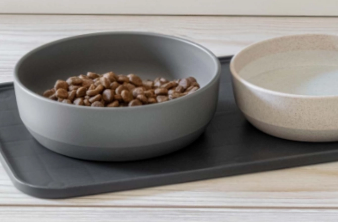 Bevel Wheat Dog Bowl